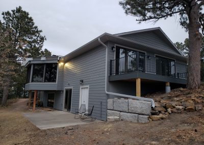 Photo of the exterior after the new siding was installed.