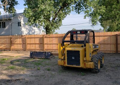 Photo of a 6-foot, cedar privacy fence.