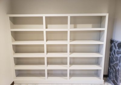 Photo of a custom book shelf.